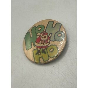 Vintage Santa Claus Ho Ho Ho Pinback Button Badge-A-Minit Christmas Holiday Pin